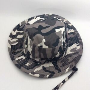CAMOUFLAGE GRAY BUCKET HAT GRAY /BLACK/ WHITE